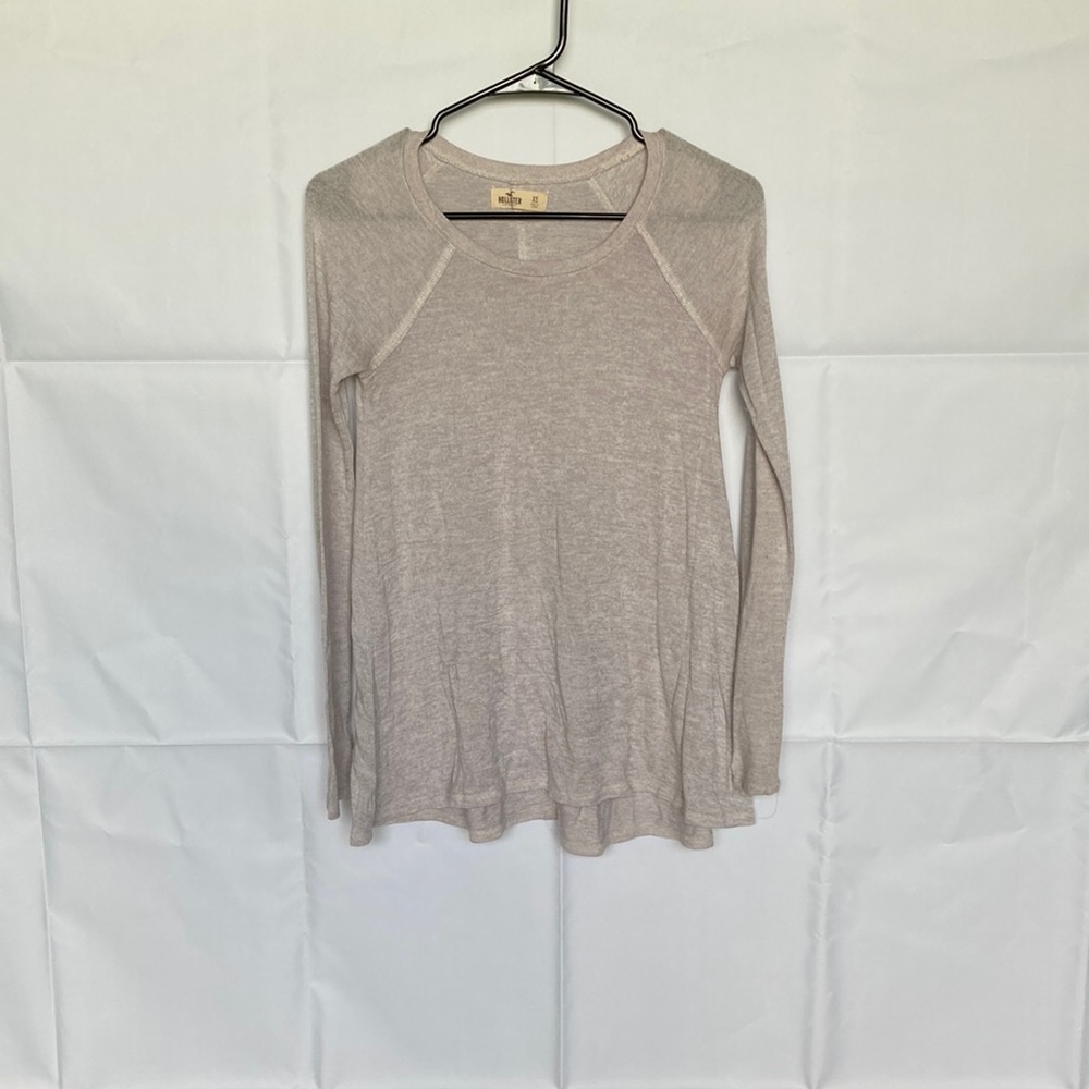 Beige/cream Hollister knit long sleeve (XS)